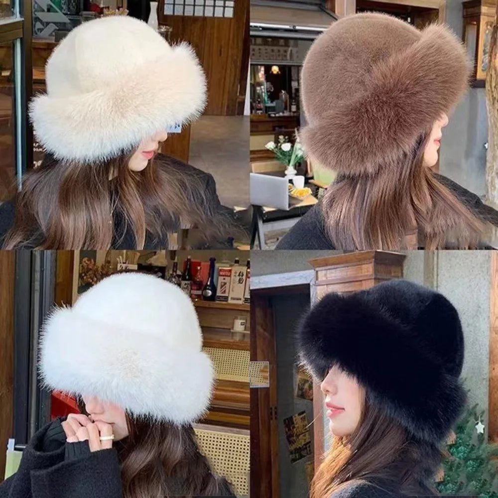 Fellora™ | Elegante Kunstfellmütze – Flauschige Wärme & stilvoller Winterlook