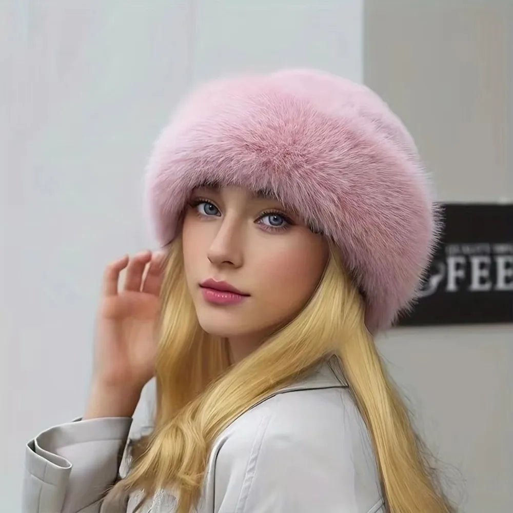 Fellora™ | Elegante Kunstfellmütze – Flauschige Wärme & stilvoller Winterlook