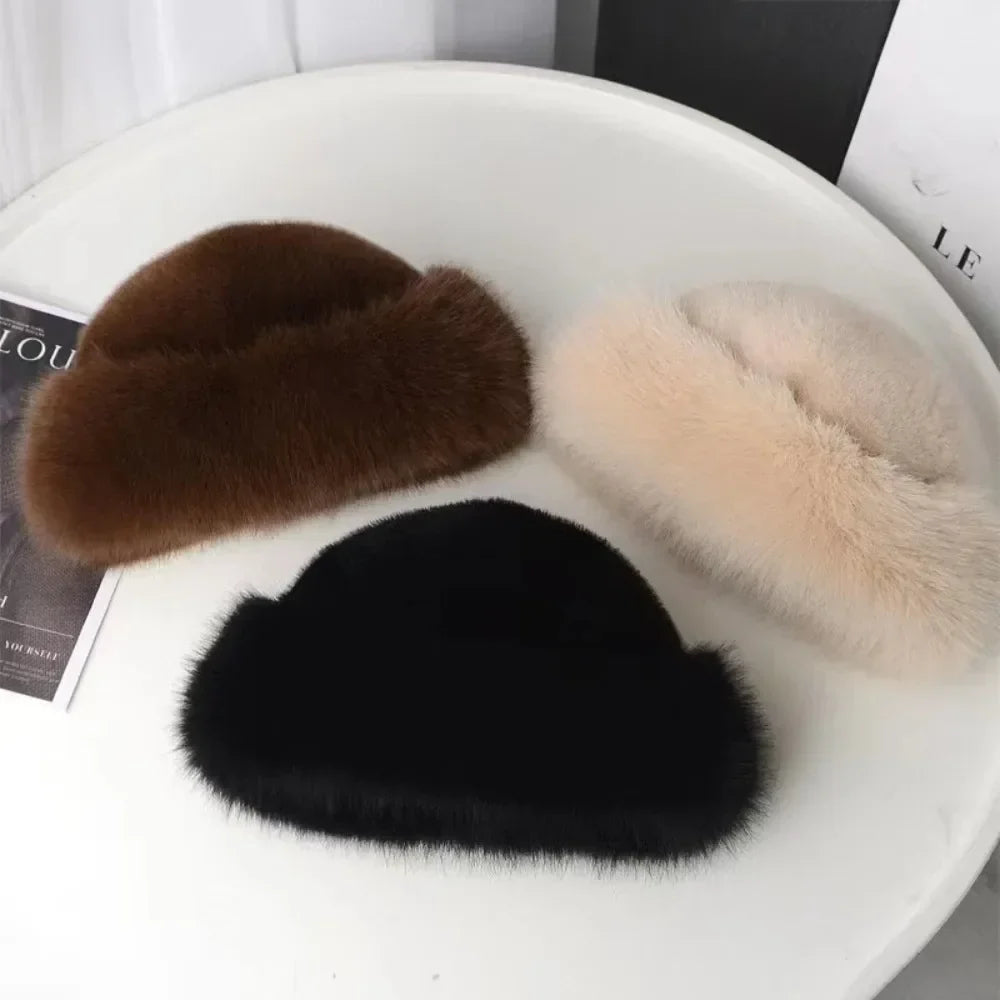 Fellora™ | Elegante Kunstfellmütze – Flauschige Wärme & stilvoller Winterlook