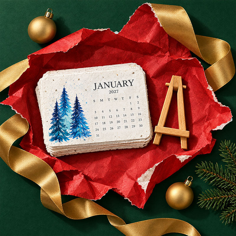 Floraplan™ Pflanzbarer Samenpapier-Kalender 2027 | 12 Monate voller Blütenfreude