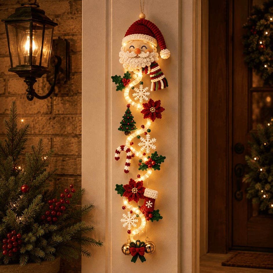MerryCascade™ | Leuchtender Weihnachts-Türhänger | Warmer Lichterglanz & Festliche Eingangsd ekoration