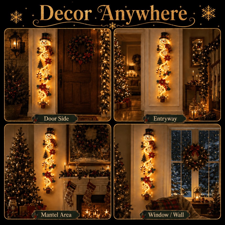 MerryCascade™ | Leuchtender Weihnachts-Türhänger | Warmer Lichterglanz & Festliche Eingangsd ekoration