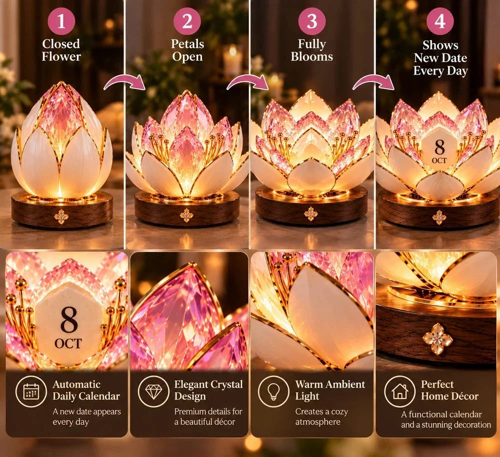 Petalune™ Blühender Dauerkalender | Automatische Blüte & warmes Ambientelicht
