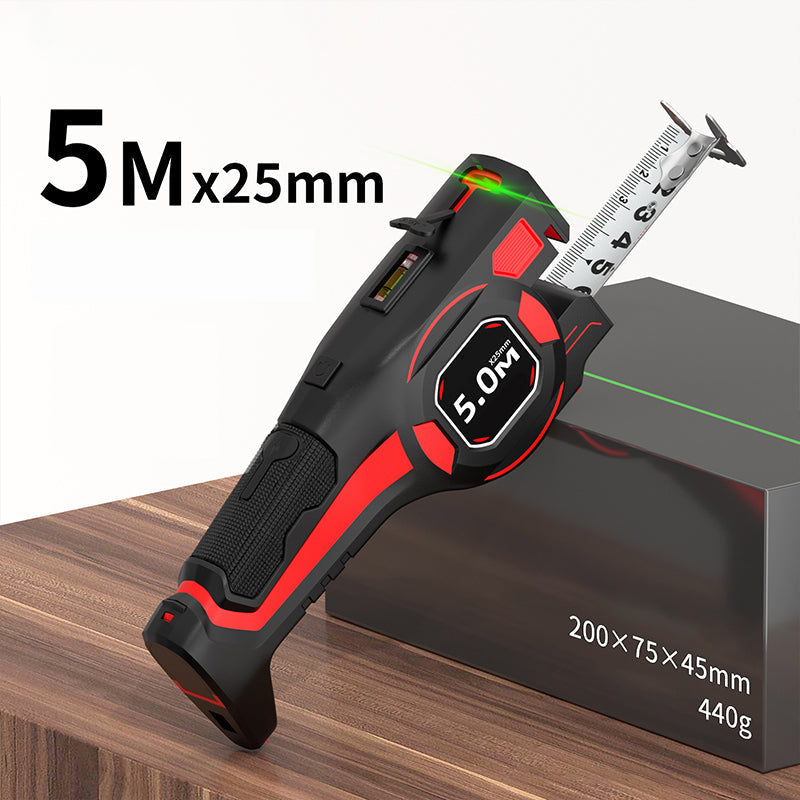 LaserMate™ | 2-in-1 Maßband | Präzises Messen & Ausrichten mit integriertem Laser