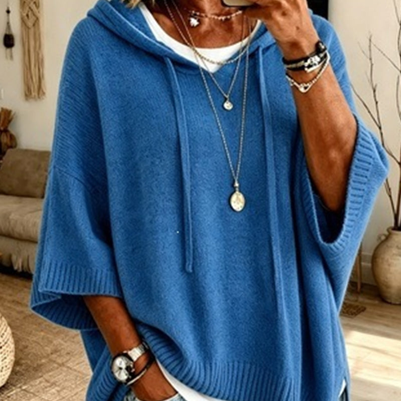 VintaKnit™ Damen-Strick-Hoodie im Vintage-Look – Kuscheliger Komfort & lässiger Oversized-Style