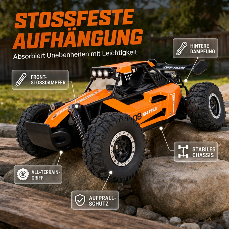TerraRex™ Hochgeschwindigkeits-RC-Geländewagen – 4WD-Offroad-Action, stabile Fahrt & starke Federung